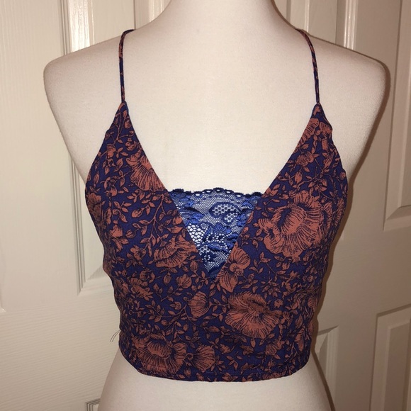 Free People  Century Lace Bralette blue NWT - Picture 3 of 6
